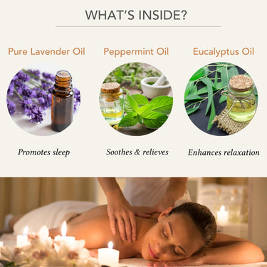 Auravedic Relaxing Body Massage Oil For Full Body Massager For Pain Relief Calming Moisturizer For Dry Skin Face 200 Ml Lavender Eucalyptus Mint Body Oil After Bath For Daily Use